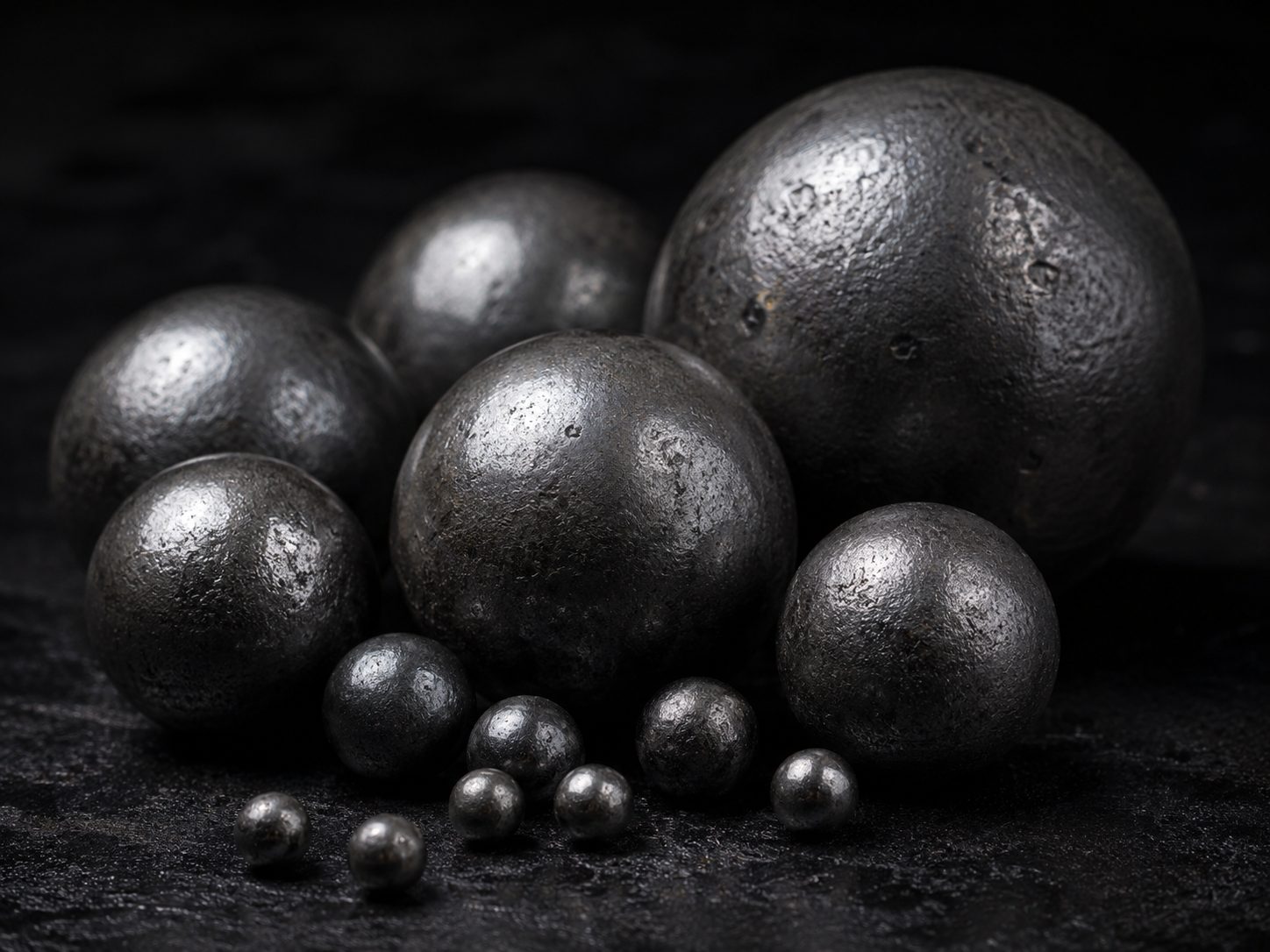 Bolas de acero forjadas de distintos diámetros